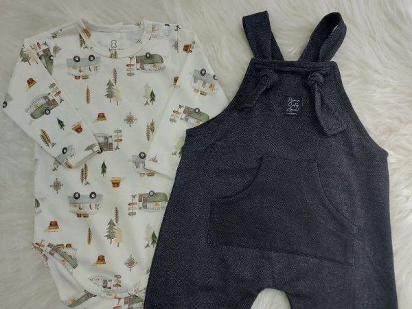 CONUNTO BODY ML ESTAMPADA/JARDINEIRA MINI & CO - Image 7