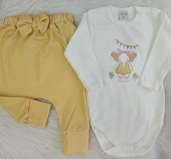 MINI CO CONUNTO BODY BODY MANGA LONGA ELEFANTA COM CALCA POA - Image 3