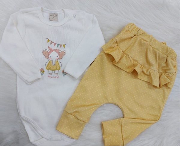 MINI CO CONUNTO BODY BODY MANGA LONGA ELEFANTA COM CALCA POA - Image 4