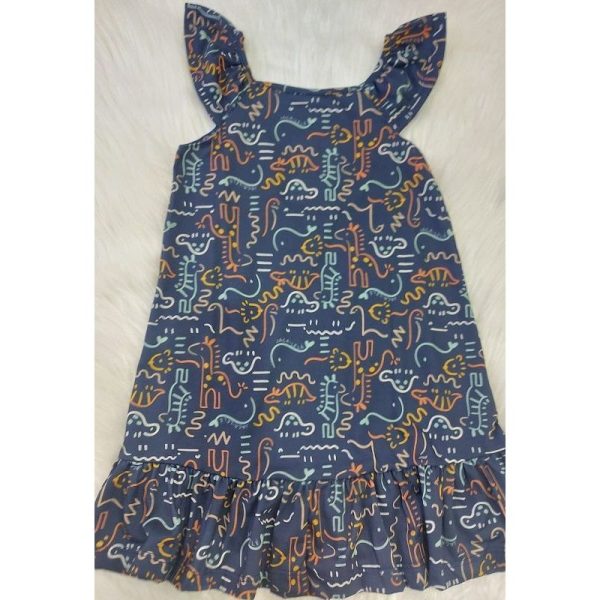 JACA LELE VESTIDO ALCA BABADO DINOSSAUROS - Image 3