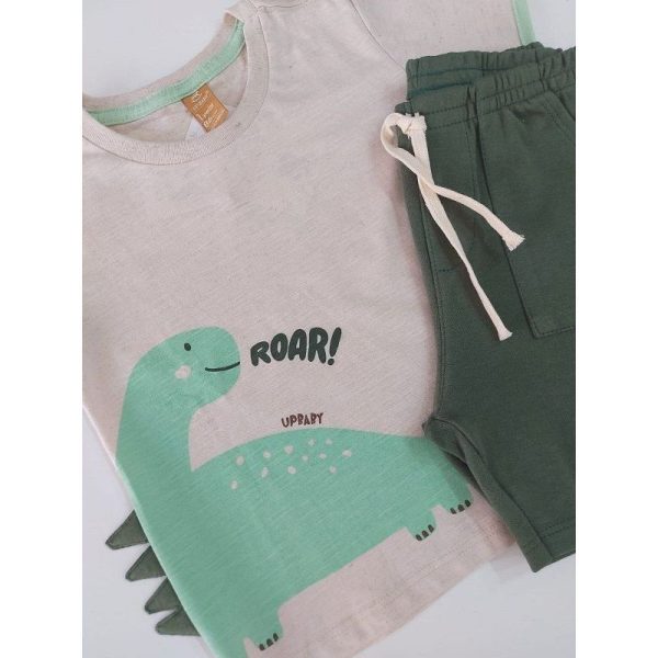 CONJUNTOJ CAMISETA MC ROAR/BERMUDA UP BABY - Image 2