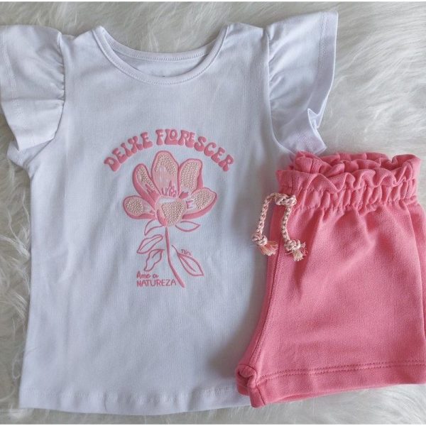 NINI BAMBINI CJ BLUSA DEIXE FLORESCER E SHORTS - Image 2