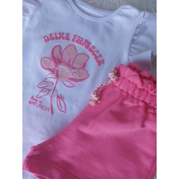 NINI BAMBINI CJ BLUSA DEIXE FLORESCER E SHORTS - Image 3