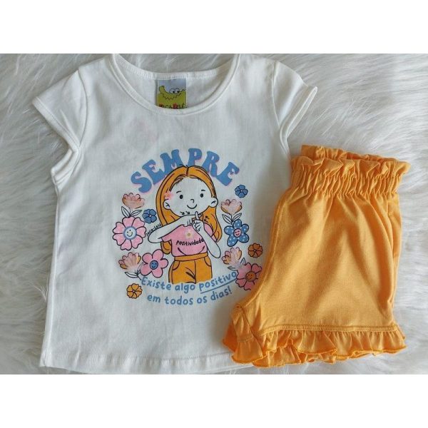 CONJUNTO BLUSA COM ESTAMPA E SHORTS MOLETINHO JACA LELE - Image 3