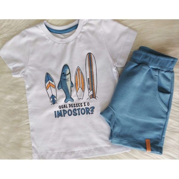 NINI BAMBINI CONJUNTO CAMISETA MANGA CURTA COM ESTAMPA E BERMUDA SARUEL - Image 3