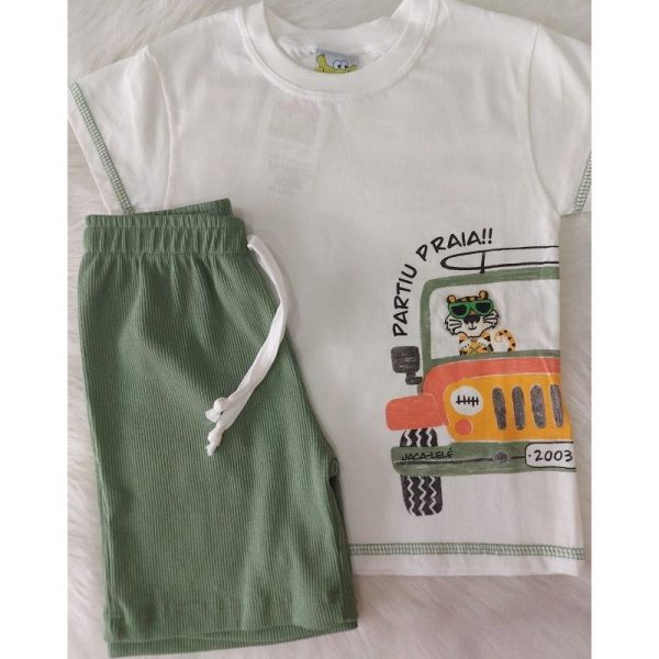 CONJUNTO CAMISETA MANGA CURTA COM ESTAMPA E BERMUDA JACA LELE - Image 2