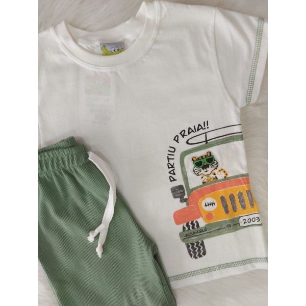 CONJUNTO CAMISETA MANGA CURTA COM ESTAMPA E BERMUDA JACA LELE - Image 3