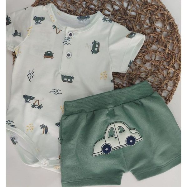 CONJUNTO BODY COM PEITILHO COMBI E BERMUDA NINI & BAMBINI - Image 2