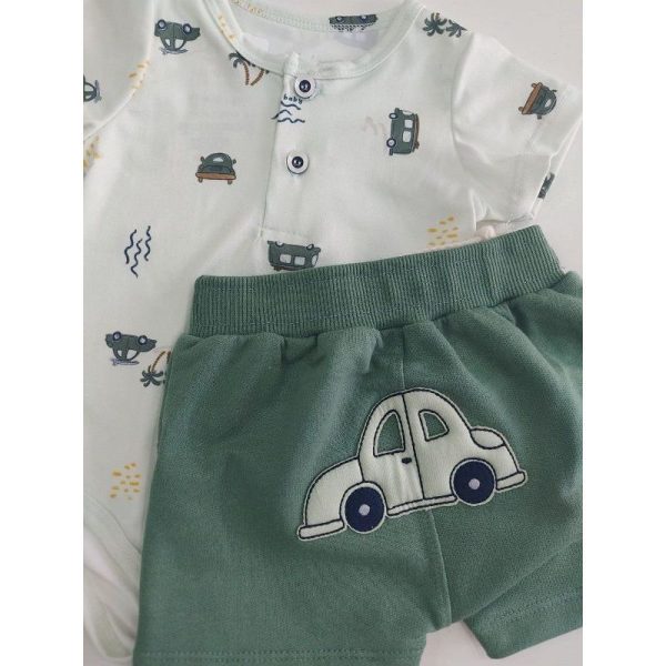 CONJUNTO BODY COM PEITILHO COMBI E BERMUDA NINI & BAMBINI - Image 3
