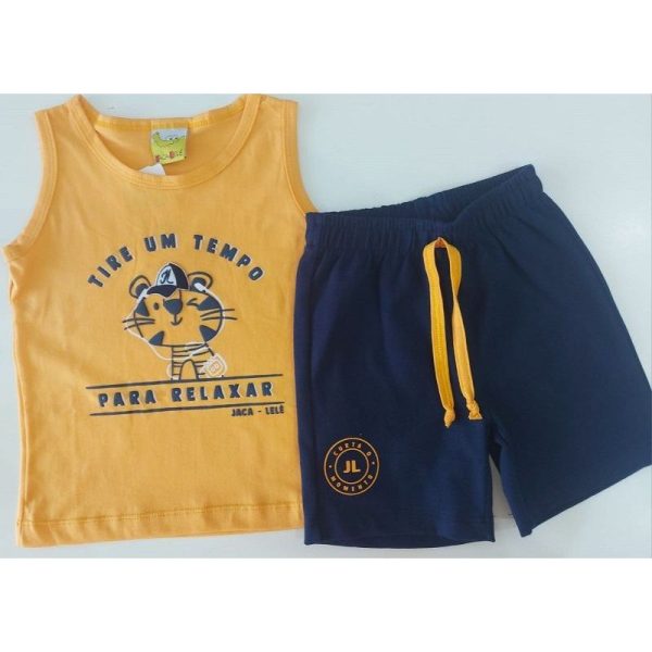 CONJUNTO INFANTIL CAMISETA REGATA COM ESTAMPA E BERMUDA JACA LELE - Image 3