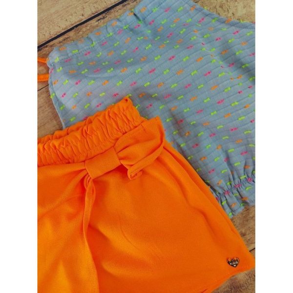 CONJUNTO BLUSA CROPPED COM ALCA E SHORTS SAIA EM CREPE KUKIE - Image 3