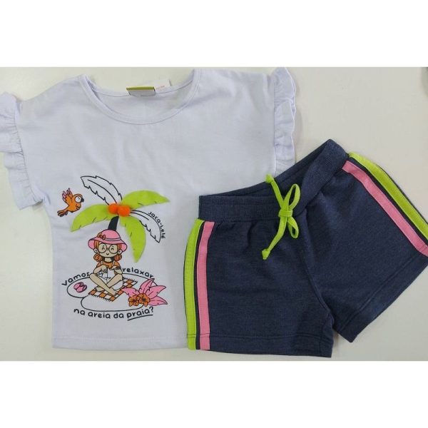 CONJUNTO BLUSA VAMOS RELAXAR/SHORTS JACA LELE - Image 2