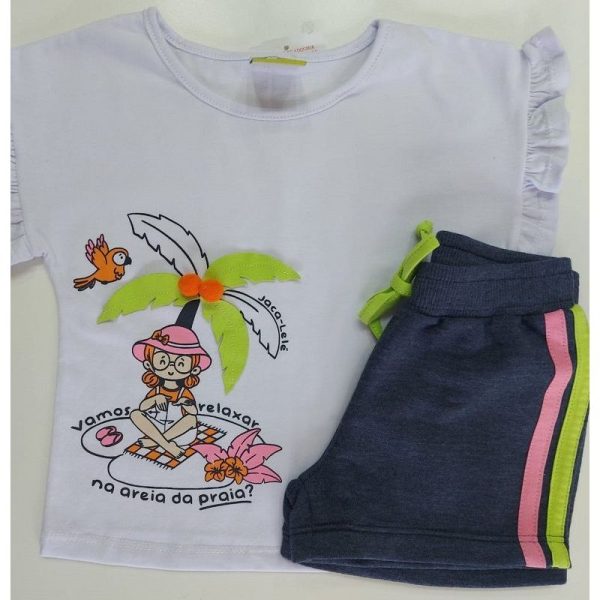 CONJUNTO BLUSA VAMOS RELAXAR/SHORTS JACA LELE - Image 3