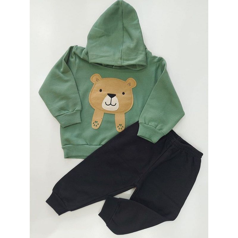 D8222 P-G DUZIZO CJ BLUSA ML C/CAPUZ URSO/CALCA MOL M